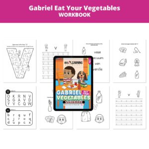 Gabriel Eat Your Vegetables: Letter Vv Worksheets