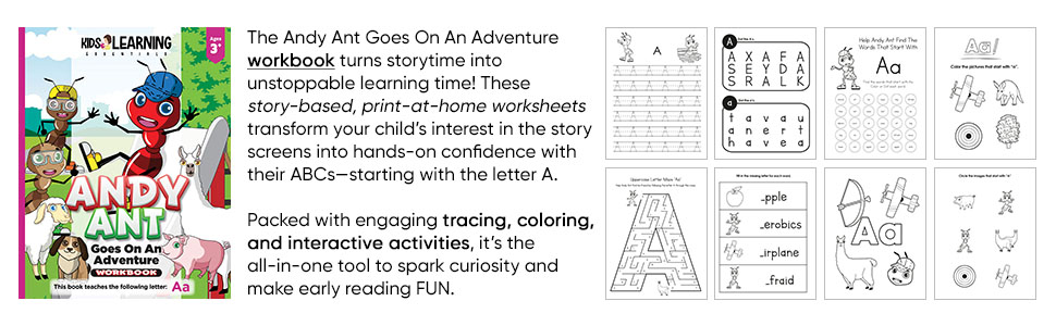 Andy Ant Goes On An Adventure Worksheets